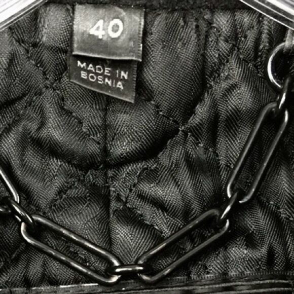 Belstaff Dallington Double Breast Cropped Pea Coat Cashmere/Wool Blend Black S - Picture 14 of 16